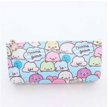 Cute triangular PU leather pencil case