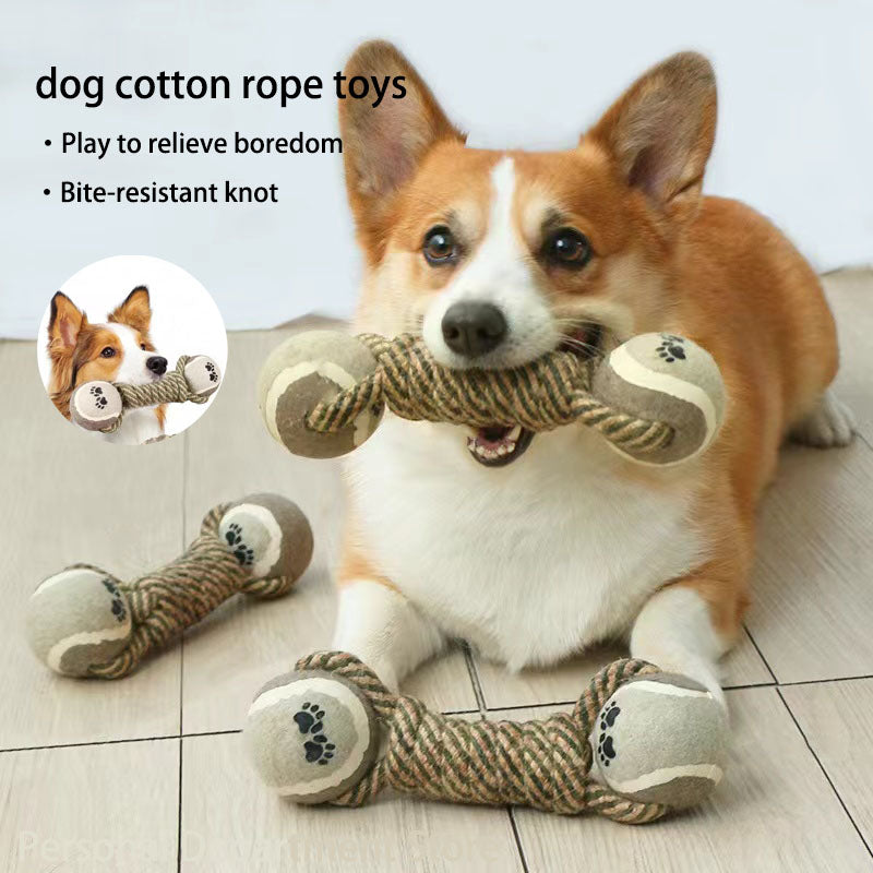 Toys for large and small dogs, interactive cotton rope toys