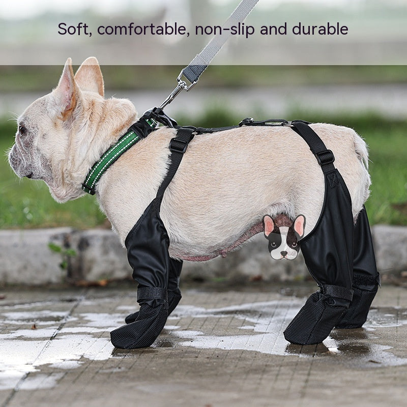 Waterproof Dog Shoes, Adjustable Dog Boots, Breathable