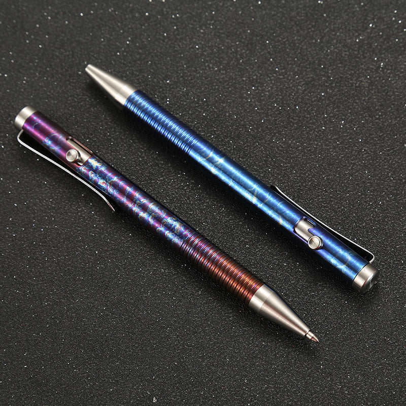 Titanium Alloy Magic Color Gun Bolt Handle Ball Pen