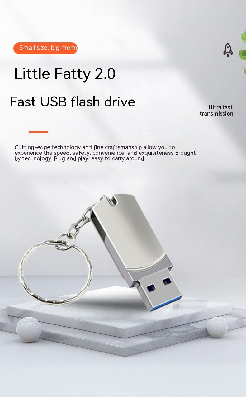 USB Disk 16g Small Fat High-speed Metal Rotation