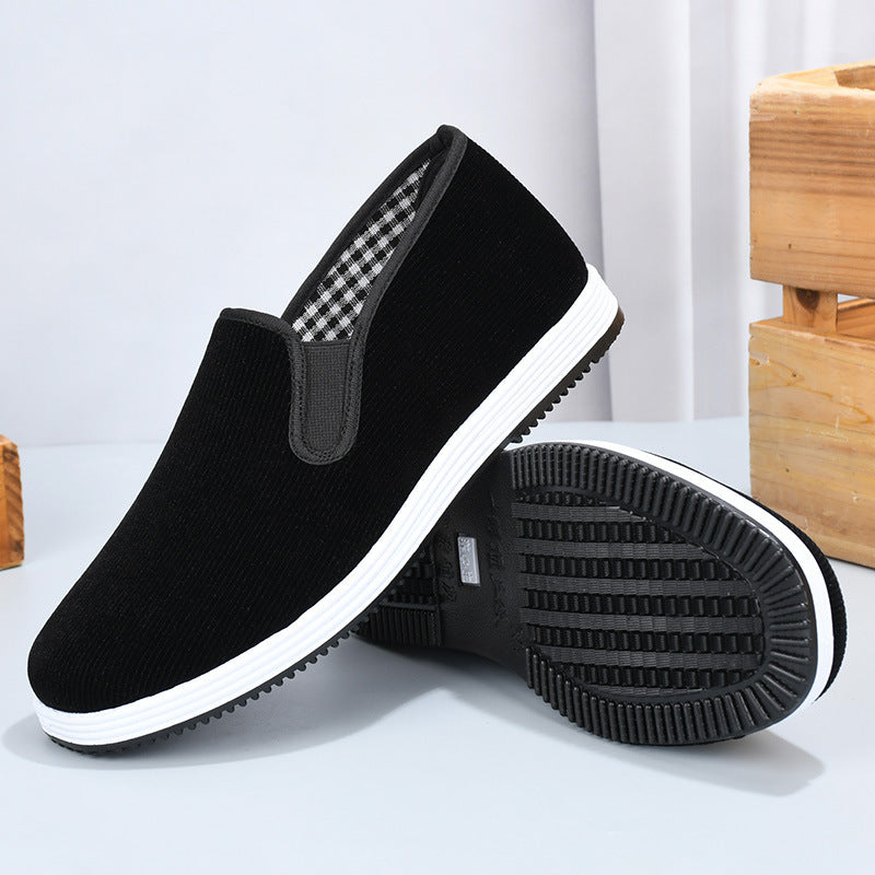 Corduroy Slip-on Comfortable And Lightweight Breathable Wear-resistant Leisure Cloth Shoes