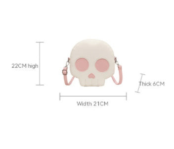 Schädel kleine runde vielseitige Halloween-Internet-Promi-Schulter-Umhängetasche