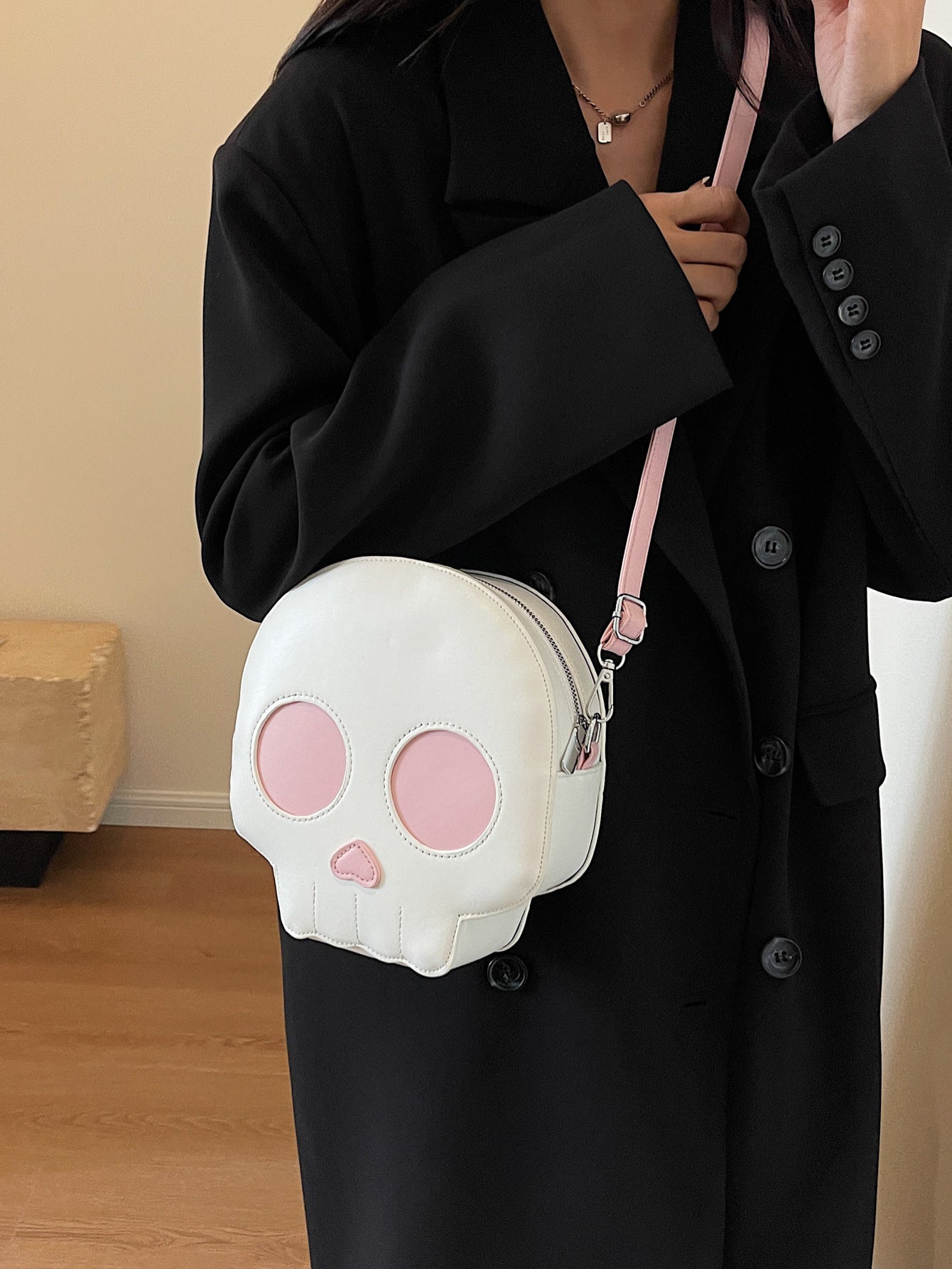 Skull small round versatile Halloween Internet celebrity shoulder messenger bag