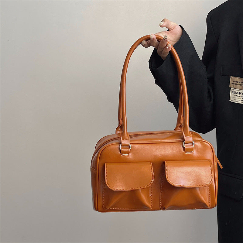 All-match shoulder bag for retro commuters