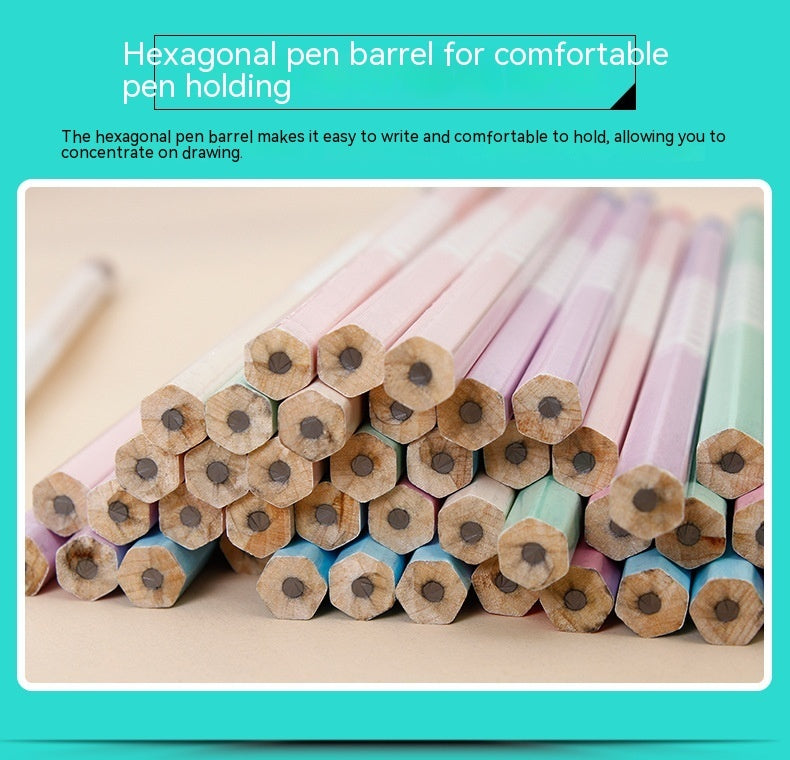 Basswood High-end Thermal Transfer Pencil Six Angle Rod Pencil