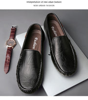 Slip-On-Loafer aus Leder im britischen Stil