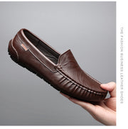 Slip-On-Loafer aus Leder im britischen Stil