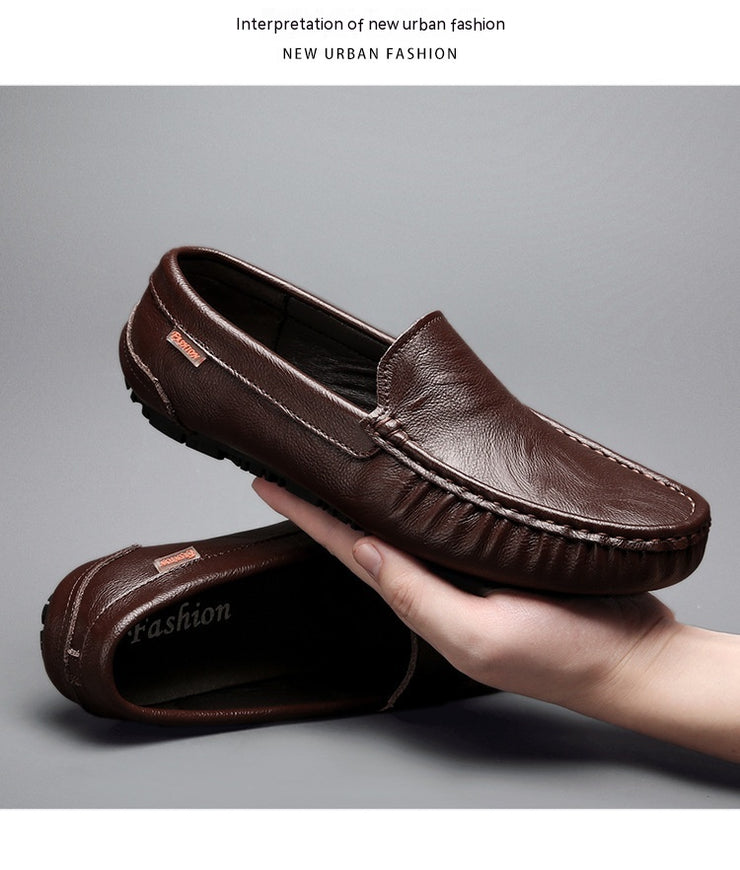 Slip-On-Loafer aus Leder im britischen Stil