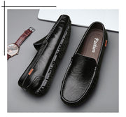 Slip-On-Loafer aus Leder im britischen Stil