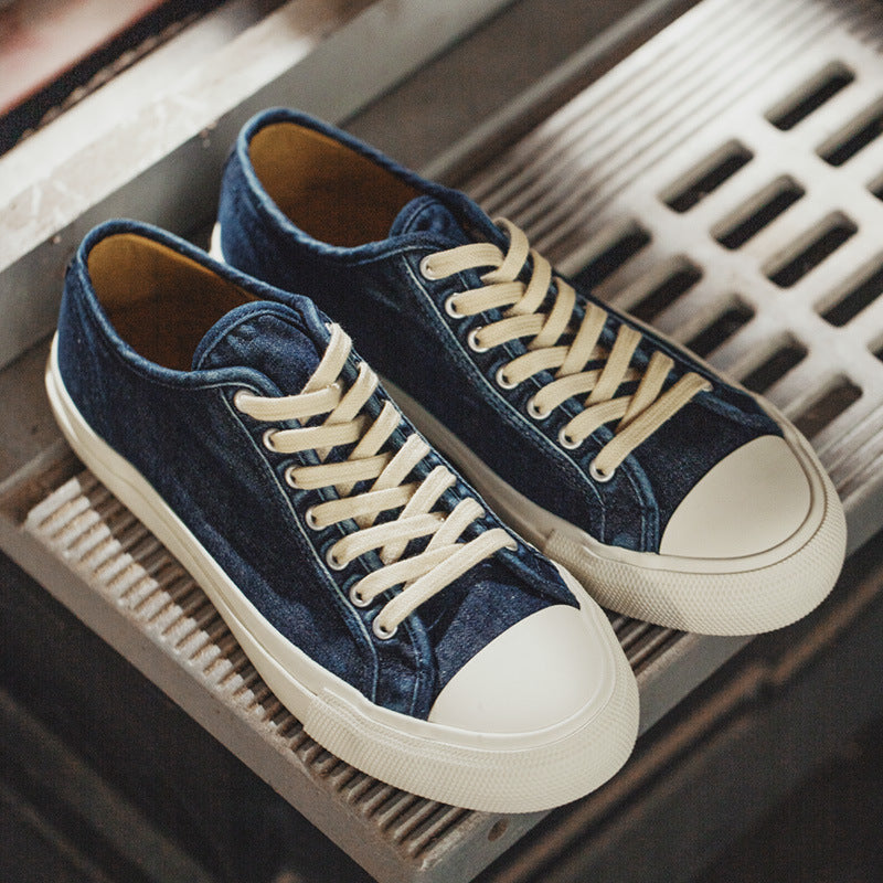 Washed Canvas Shoes Trendy Casual Retro