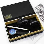 Herrenuhr Business Stift Brille Set