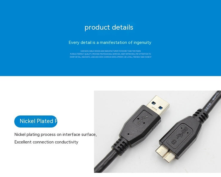 USB30-Übertragungsdatenkabel Mobiles Festplattenkabel