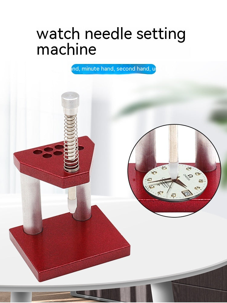 Red Metal Watch Needle Press