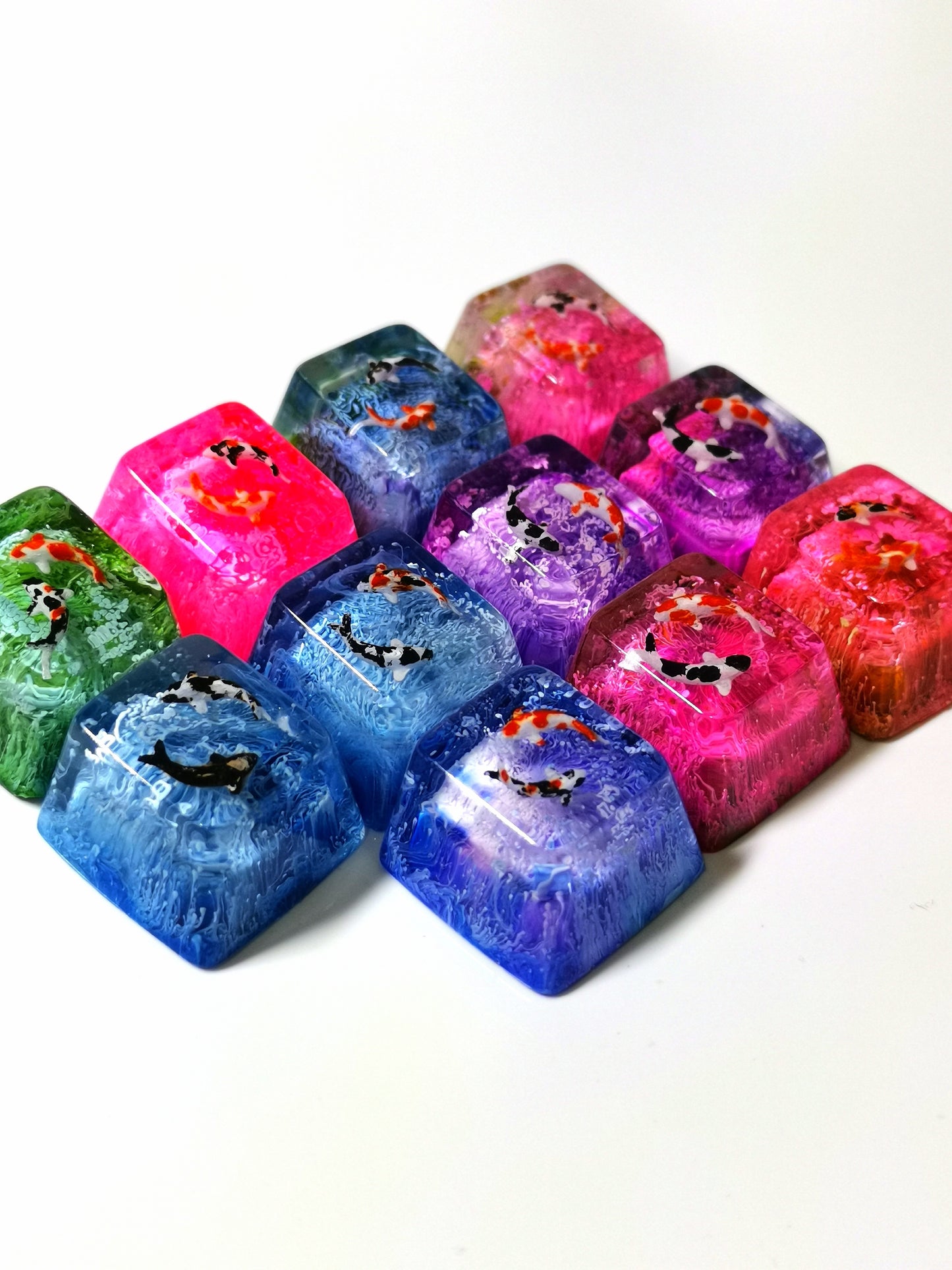 Koi resin mechanical keyboard keys