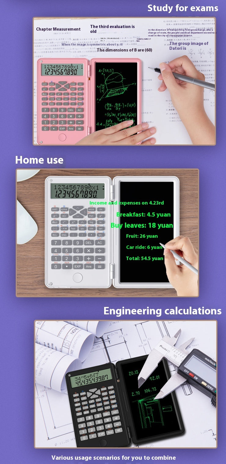 Neu Wissenschaftlicher Rechner Buchhaltung Spezielle Tragbare Mini Tablet Computing Maschine Handschrift Bord Prüfung Taschenrechner