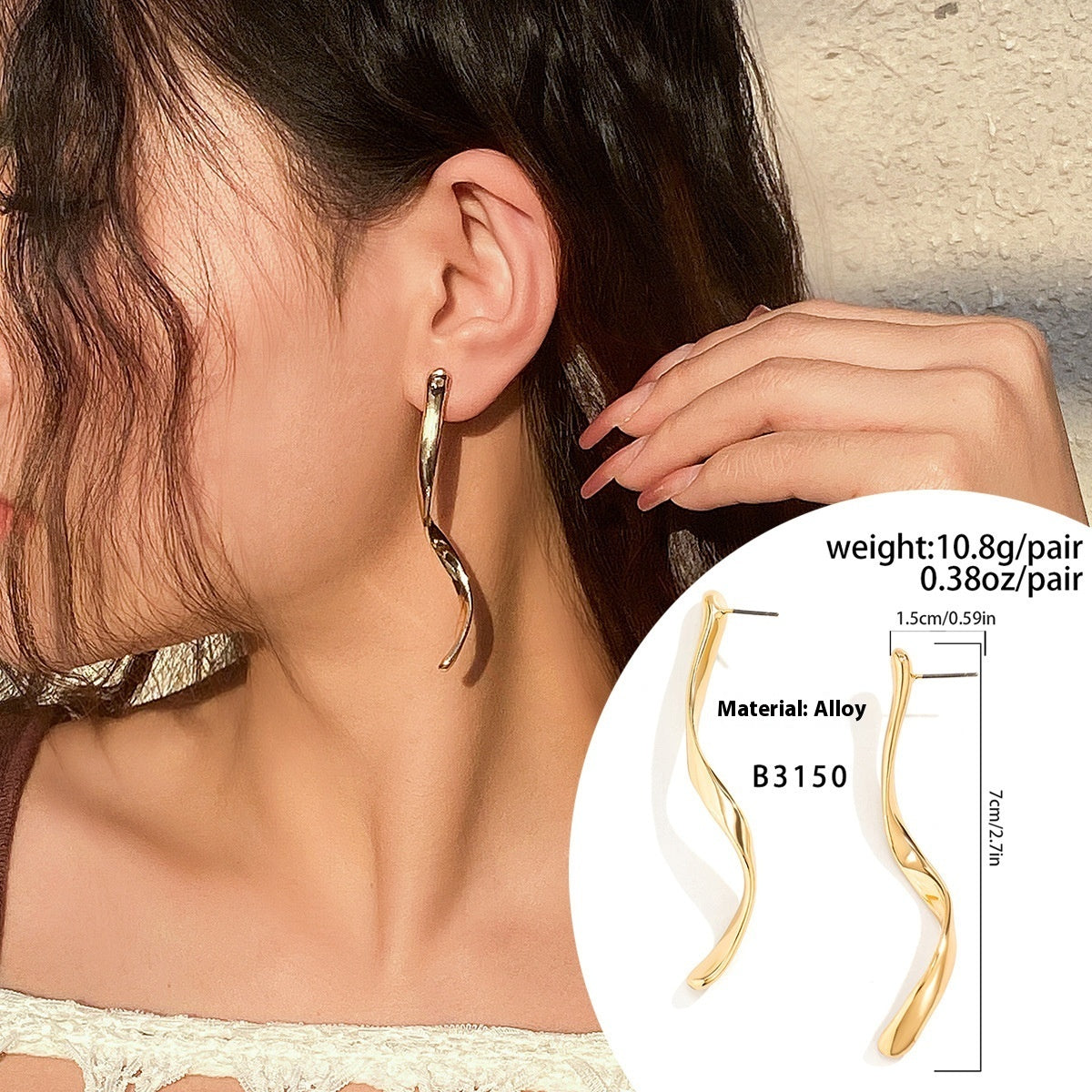 Irregular Twisted Earrings for Women