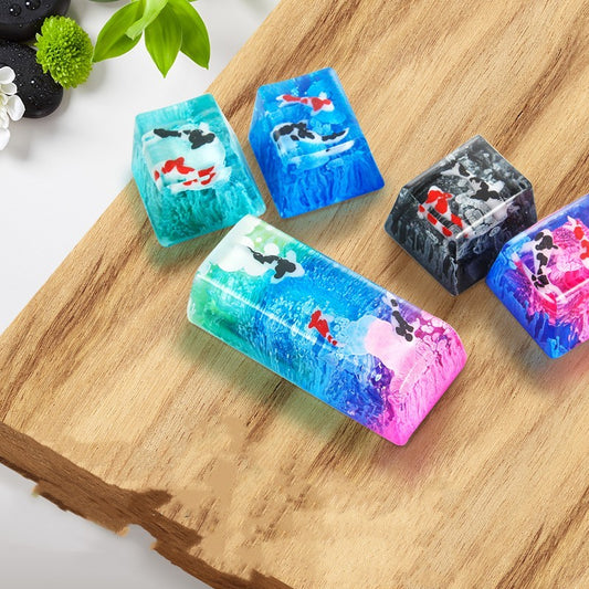 Koi Backspace Resin Keycaps for Cherry Mx Switches