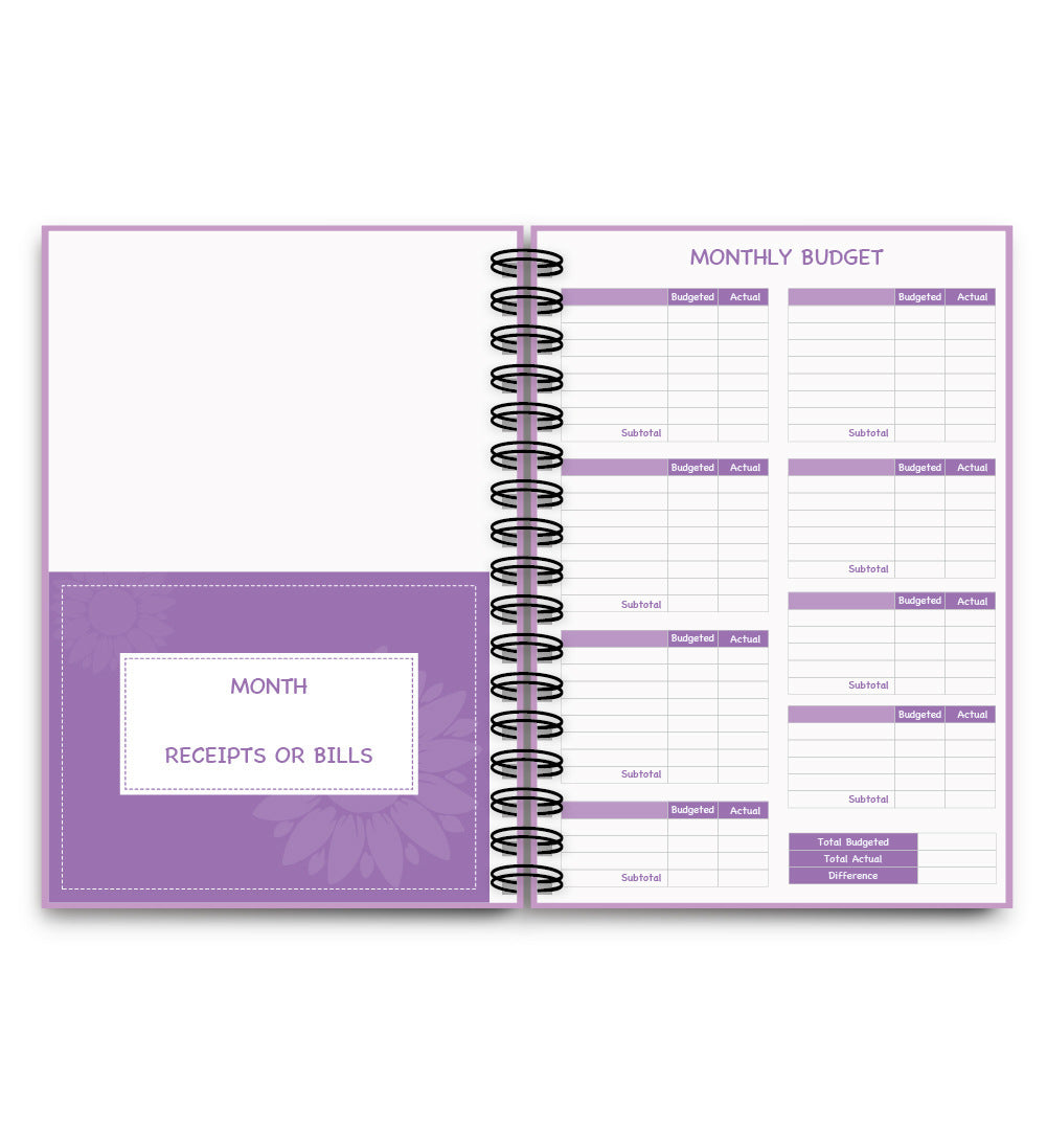 Coil Notebook Stickers Monthly Financial Planning English Budget Book Suit