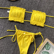 Sexy plissierter Bikini