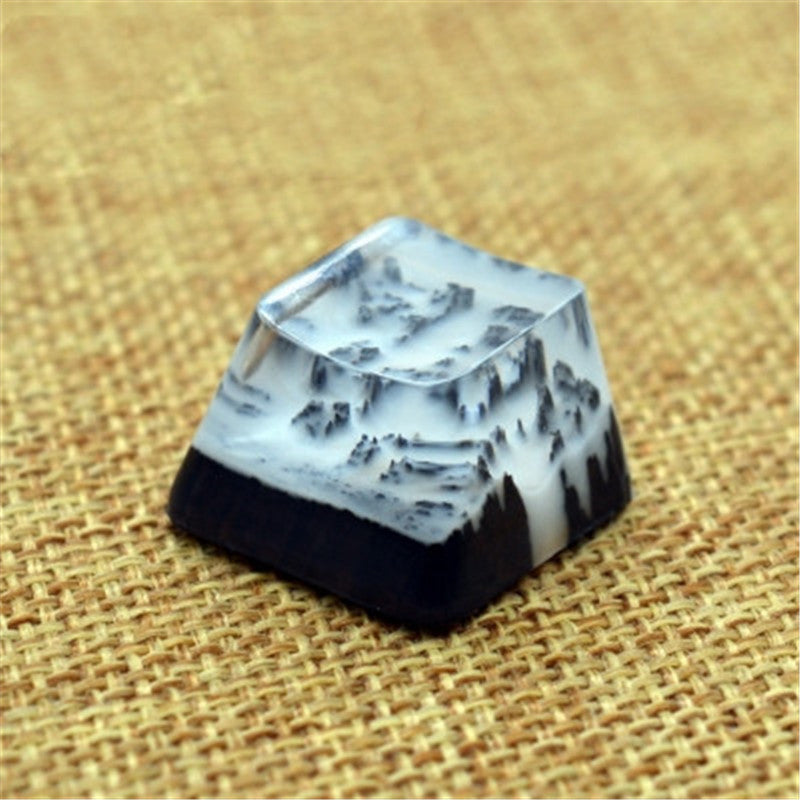 Keycap Qianshan Muxue Resin Wood Keycap