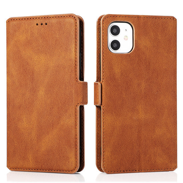 Retro flip phone leather case