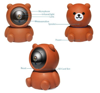 Bear Camera 1080P Wifi IP Camera Auto Tracking IR Night Vision Home Security