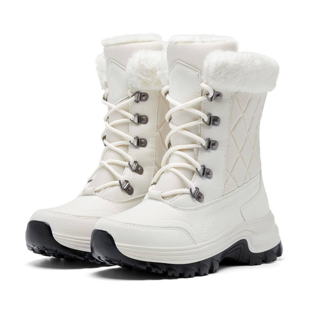 Women's Winter Fashion High-Top Warm Fleece-Lined Thick and Comfortable Snow Boots