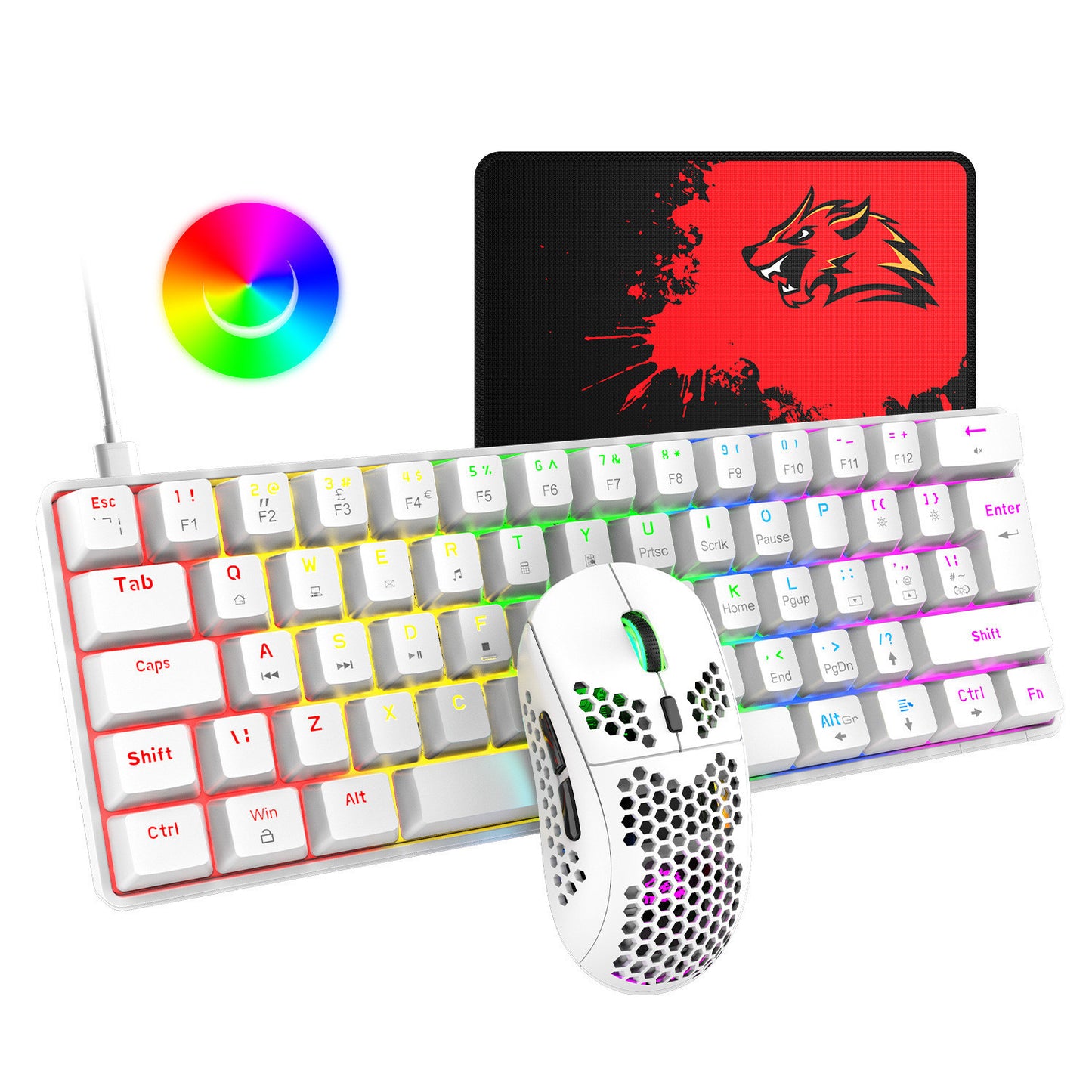 Tablet Notebook RGB Gaming Keyboard and Mouse Set