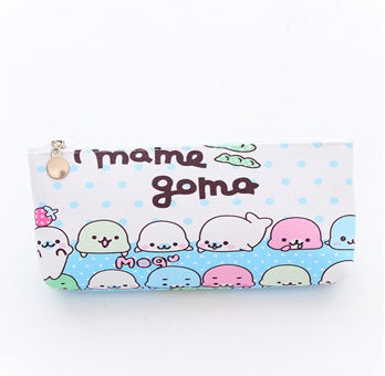 Cute triangular PU leather pencil case