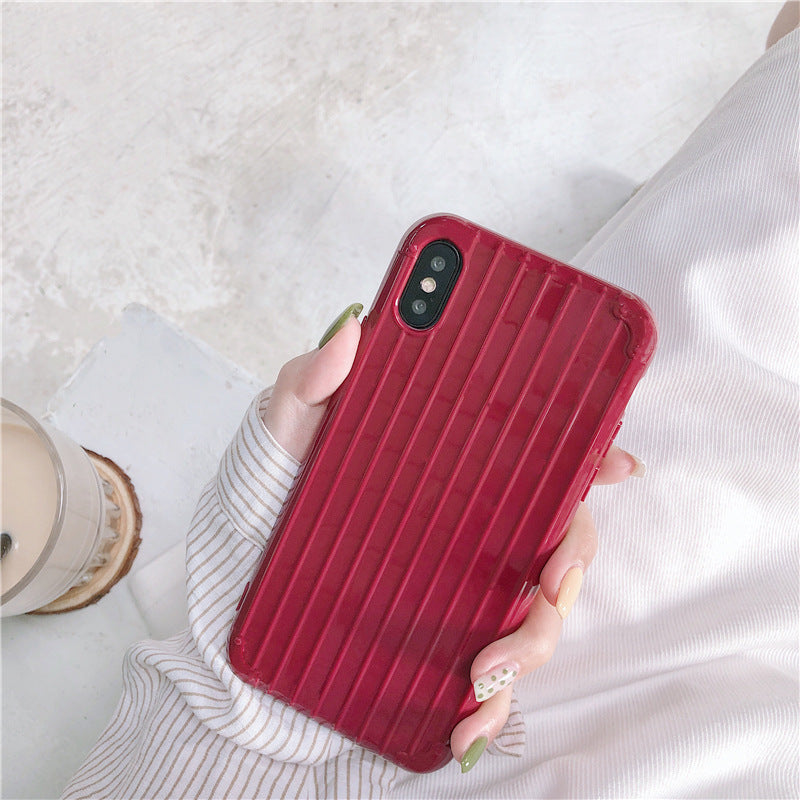 Solid color tpu suitcase phone case