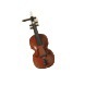 Asymmetric Wood Grain Violin Asymmetric Earrings