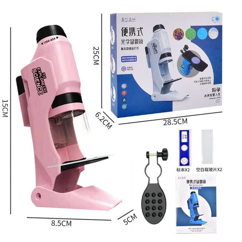 Children's Portable Optical Handheld Microscope Toy Mini Creature