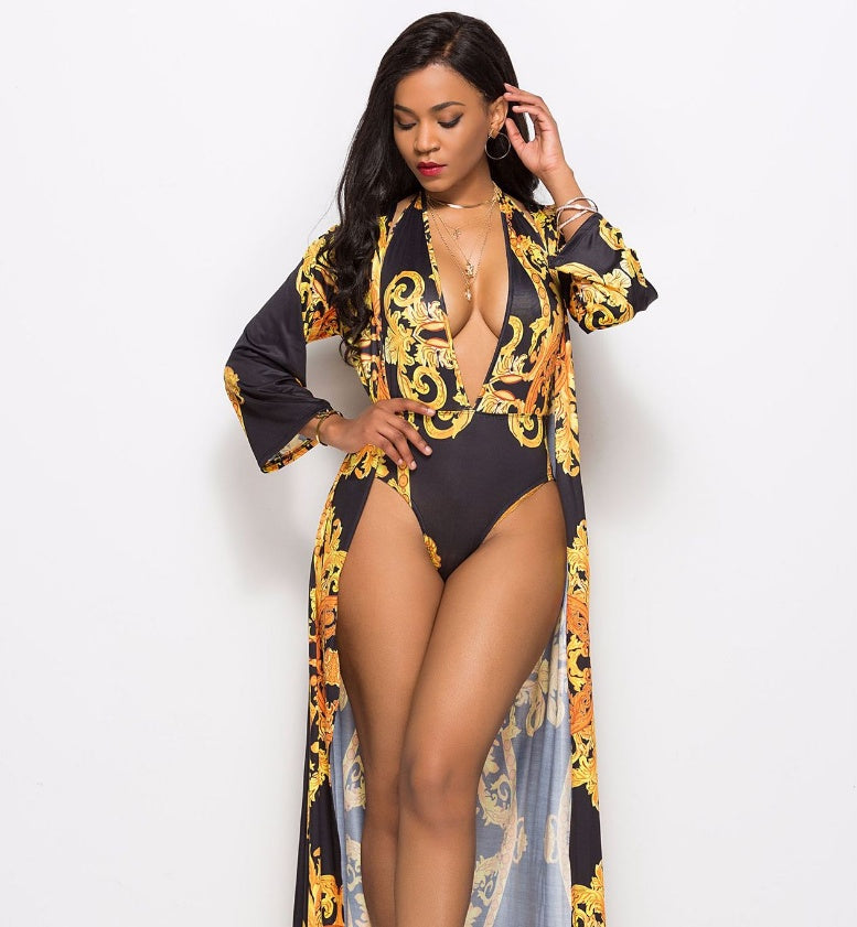 Printed Bikini Coat