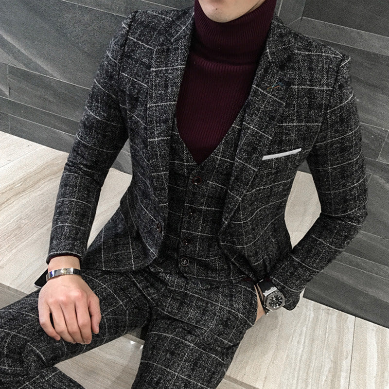 suits with a check pattern