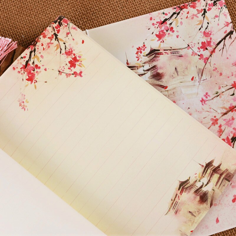 Watercolor Retro Chinese Style Line-bound Book 