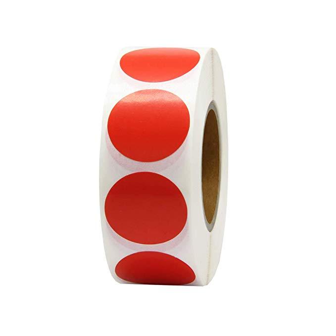 Color Code Dot Label Stickers 500 pcs/roll