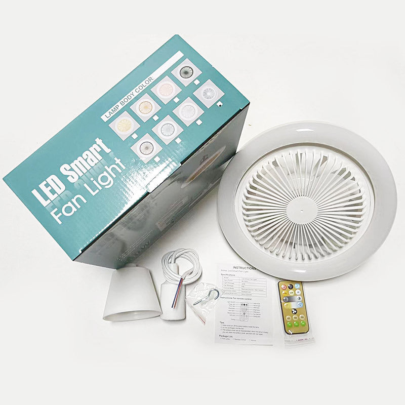 Ceiling fan 26cm with E27 30W LED lamp remote control