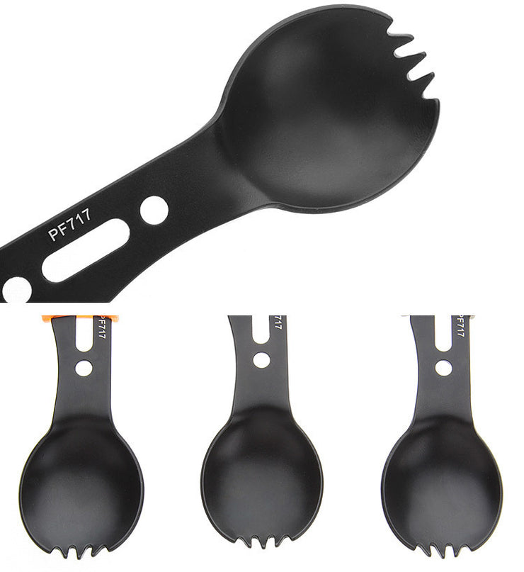 Outdoor Löffel Gabel Messer Set Pfeife Camping Werkzeug