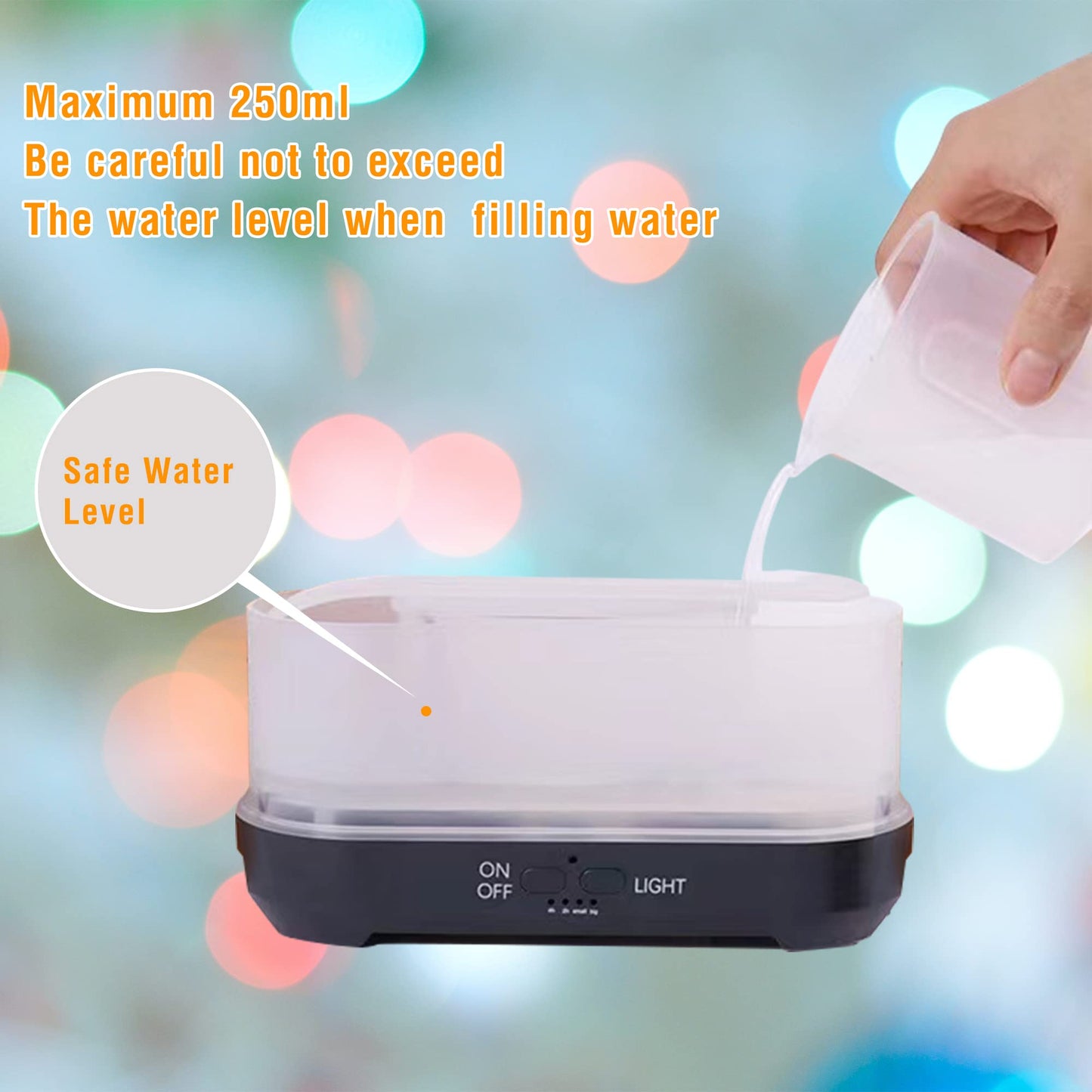 Snowflake Pattern Humidifier Colorful Aromatherapy Atmosphere