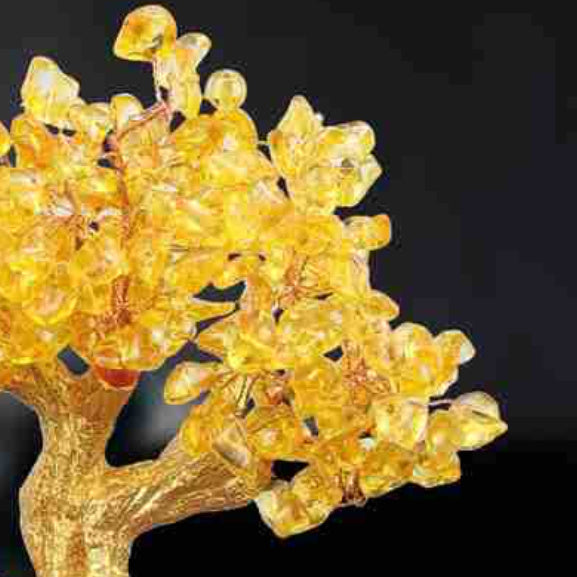 Citrine kleine Wasser Schildkröte Geldbaum Feng Shui Glücks baum dekorative Ornamente