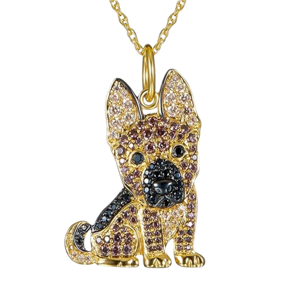 Cute German Shepherd Pendant Necklace