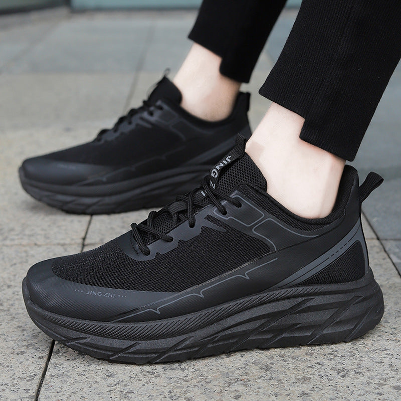 Fashion Thick-soled Anti-skid Shoes Ins Slip-on Casual Lazy Shoes Men Outdoor Breathable Lace-up Running Sports Sneakers