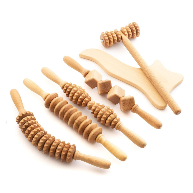 Holz Massage Roller Multifunktionale reduzieren Cellulite Natürliche Massager