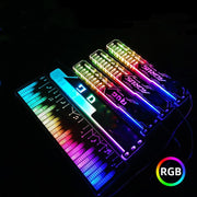 Quer montierte LED-Lichtleiste, die Gehäusedekoration mit RGB-Grafikkartenhalterung emittiert