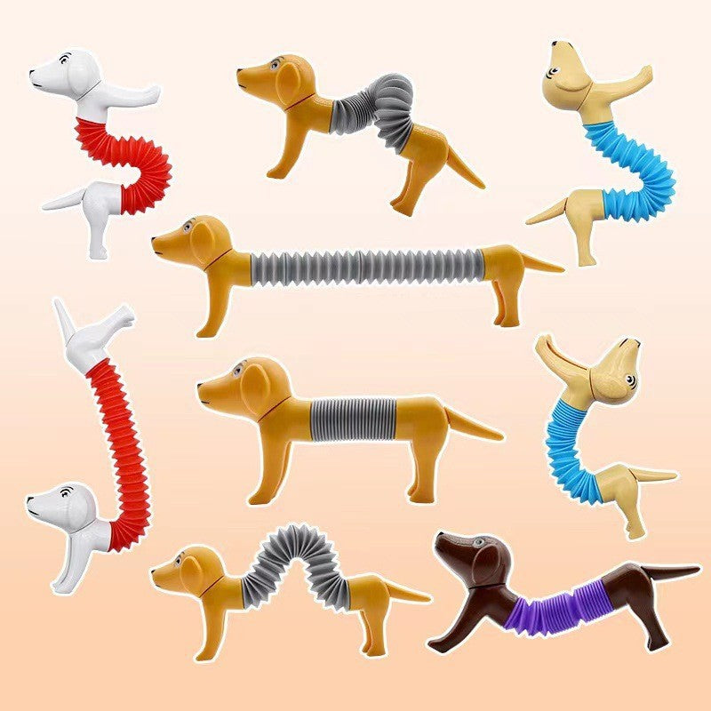 Telescopic Tube Changeable Dog Decompression Toy