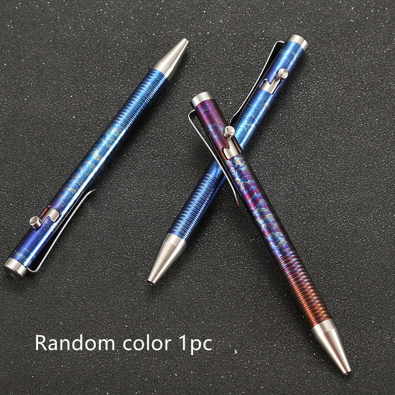 Titanium Alloy Magic Color Gun Bolt Handle Ball Pen