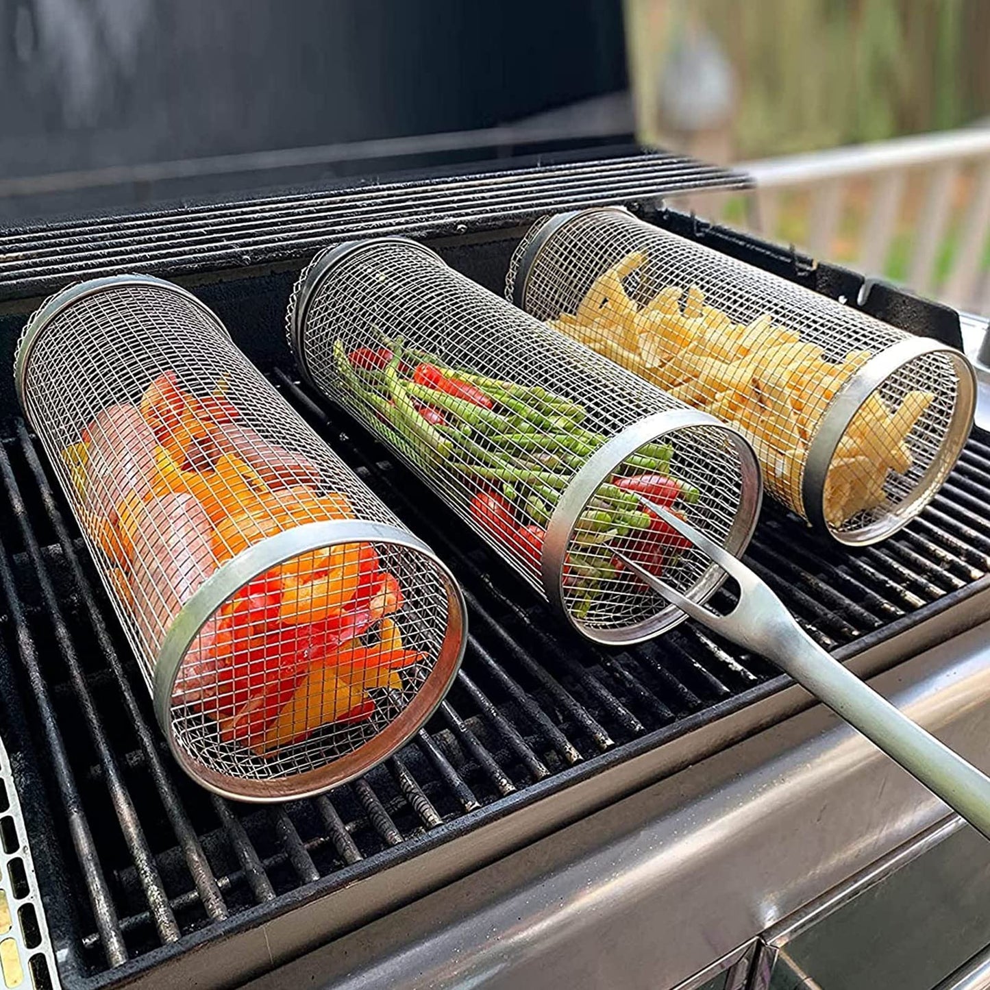 Metal BBQ Grill Basket Net