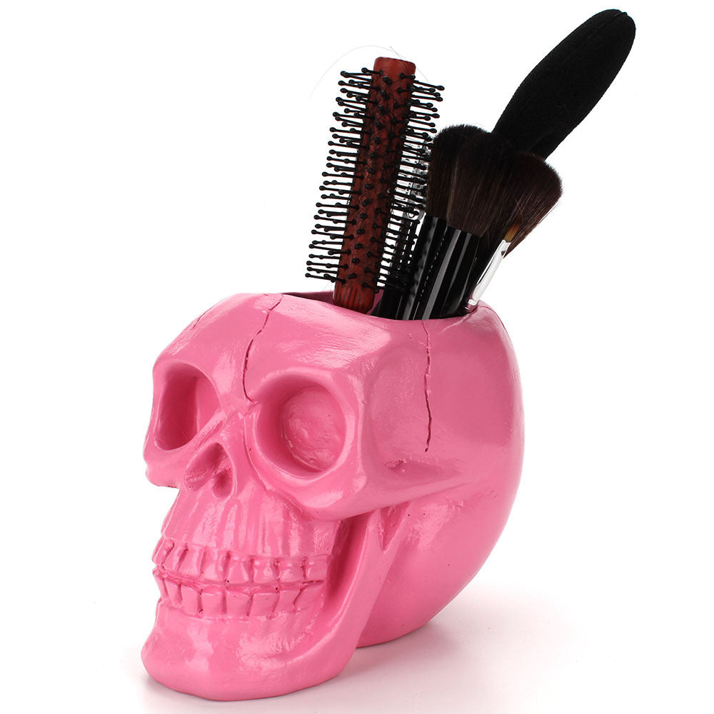 Beauty Tool Storage Tube with Skull 