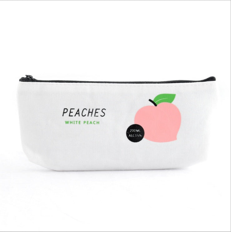 Peach-colored pen case